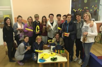 Radionica s roditeljima-Izrada glazbenih instrumenata u skupini Leptirići